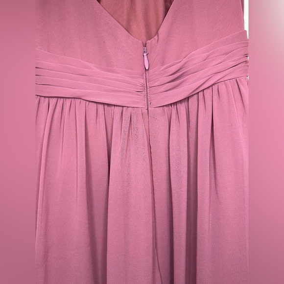 Azazie Raine A8 A-Line Sweetheart Floor Length Bridesmaid Dress Desert Rose - Picture 14 of 15